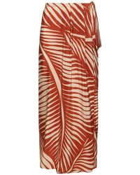 Johanna Ortiz - Printed Silk Long Wrap Skirt - Lyst