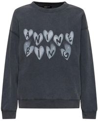 Anine Bing Spencer Sweatshirt Spotted Leopard in Black | Lyst Anine Bing Spencer Sweatshirt Spotted Leopard in Black | Lyst