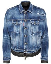 DSquared² - Double Denim-Leather Jacket - Lyst