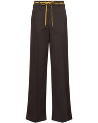 Aspesi - Mujer Pantalones Anchos De Gabardina De Algodón - Lyst