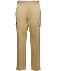 Versace - Cotton Gabardine Cargo Pants - Lyst