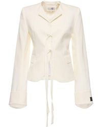 MM6 by Maison Martin Margiela - Tailored Wool Blend Jacket - Lyst