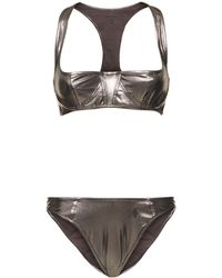 The Attico - Metallic Lycra Balconette Bikini Set - Lyst