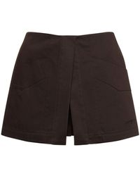 MSGM - Stretch Cotton Shorts - Lyst