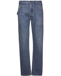 Bottega Veneta - Medium Washed Straight Denim Jeans - Lyst
