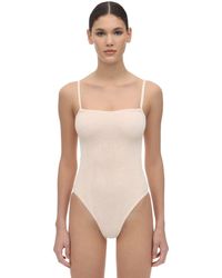 Hunza G Costume Intero "Maria" In Seersucker - Neutro