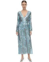 RIXO London Abito Emmy con paillettes - Blu