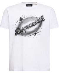 DSquared² - T-shirt en jersey de coton à imprimé logo - Lyst