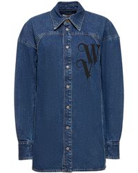 Vivienne Westwood - Jeanshemd Aus Baumwolldenim Mit Logodruck - Lyst
