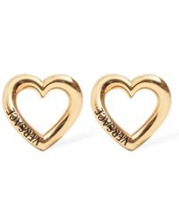 Versace - Heart Shaped Studs Earrings - Lyst