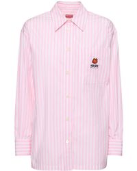 KENZO - Camisa de popelina de algodón - Lyst