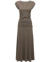 Lemaire Midikleid Aus Jersey - Grau