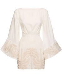Johanna Ortiz - Shared Present L/s Linen Mini Dress - Lyst