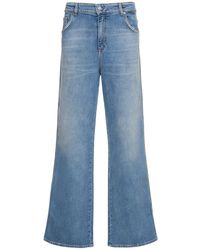 Blumarine - Jeans Aus Baumwolldenim Mit Weitem Bein - Lyst