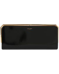 Saint Laurent - Date Minaudiere Brushed Leather Clutch - Lyst