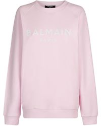 Training- und Fitnesskleidung Sweatshirts A.P.C Damen Bekleidung Sport- Baumwolle Sweatshirt mit Logo-Print in Pink 