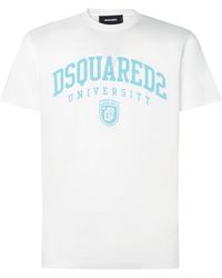 DSquared² - University Logo Cotton Jersey T-Shirt - Lyst