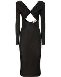 Alexandre Vauthier - Cutout Viscose Jersey Midi Dress - Lyst