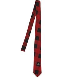 Vivienne Westwood - Cravatta in seta check 7cm - Lyst