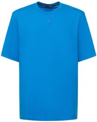 Marine Serre - Camiseta de jersey de algodón orgánico con logo - Lyst