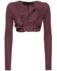 Christopher Esber - Venus Sheer Jersey Crop Top - Lyst