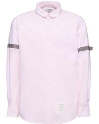 Thom Browne - Straight Fit Mini Round Collar Shirt - Lyst