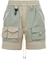 Lifted Anchors Speak Easy Utility Cotton Cargo Shorts - Natural