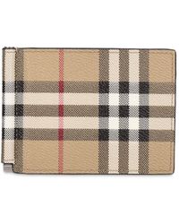 Burberry - Vintage Check Clip Wallet - Lyst