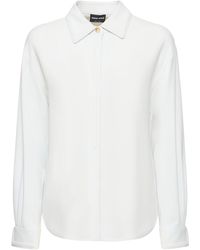 Giorgio Armani - Viscose Cady Shirt W/Pointed Collar - Lyst