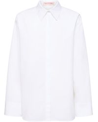 Valentino - Camisa de popelina de algodón - Lyst