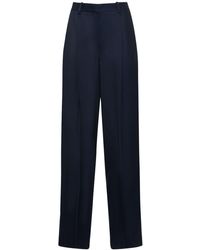 Theory - Pleated Viscose Wide Pants - Lyst