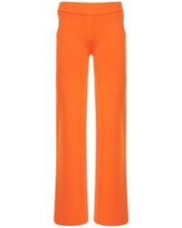 Damen Bekleidung Hosen und Chinos Ausgestellte und Palazzo Hosen Dundas Ausgestellte Hose Aus Strick bel in Orange 