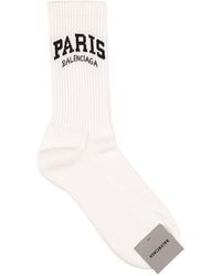 Balenciaga Socken Aus Baumwollmischung "paris" - Weiß