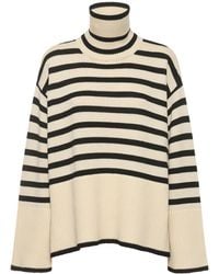 TOTEME - Jersey de lana y algodón de rayas - Lyst