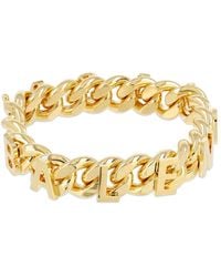 Balenciaga - Chain Logo Brass Bracelet - Lyst