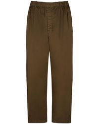 Lemaire - Pantaloni loose fit in cotone stretch - Lyst