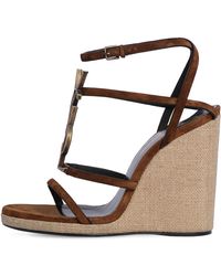 Saint Laurent Босоножки Cassandra 105 - Коричневый