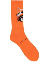 Saint Michael Socken Aus Baumwollmischung Mit Logointarsien - Orange