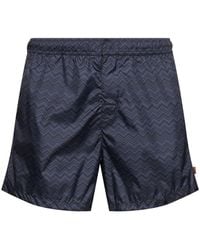 Missoni - Shorts mare in nylon con stampa - Lyst