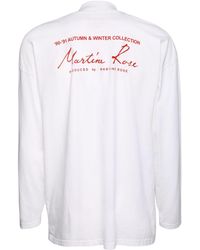 Martine Rose - Camiseta Manga Larga De Jersey Con Logo Estampado - Lyst