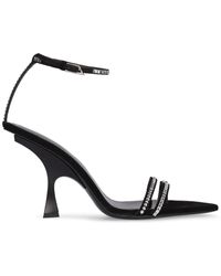 The Attico - 95Mm Ester Suede & Crystal Sandals - Lyst