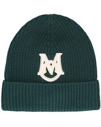 Moncler - Embroidered Monogram Cotton Beanie - Lyst