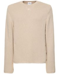 Courreges - Open Side Cotton & Linen Knit Sweater - Lyst