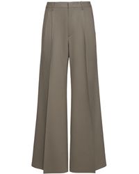 Etro - Extra Wide Pleated Wool Pants - Lyst