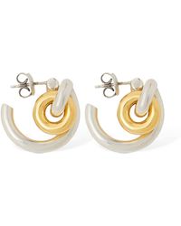 Bottega Veneta Fold Earrings In Enamelled Silver in Tangerine - Save 49% Womens Earrings and ear cuffs Bottega Veneta Earrings and ear cuffs Orange 