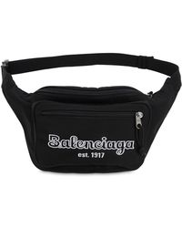 Balenciaga Gürteltasche Aus Nylon Mit Logo "estb" - Schwarz