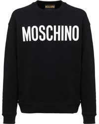 Moschino Baumwolle Sweatshirt mit Rundhalsausschnitt in Schwarz für Herren Herren Bekleidung Pullover und Strickware Rundhals Pullover 