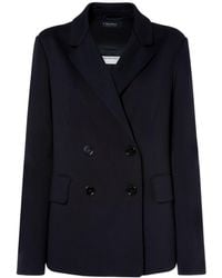 Max Mara - Scrigno Jersey Double Breasted Jacket - Lyst