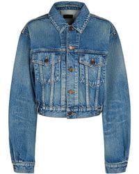 Saint Laurent - 80's Cotton Denim Jacket - Lyst