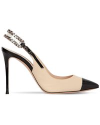 Casadei Zapatos Pumps Destalonados Con Cadena 100Mm - Neutro